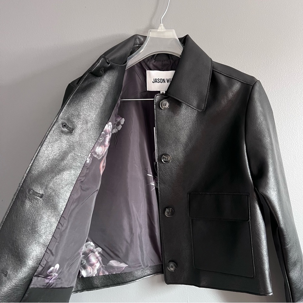 Jason Wu Black Faux Leather Jacket - Picture 8 of 11
